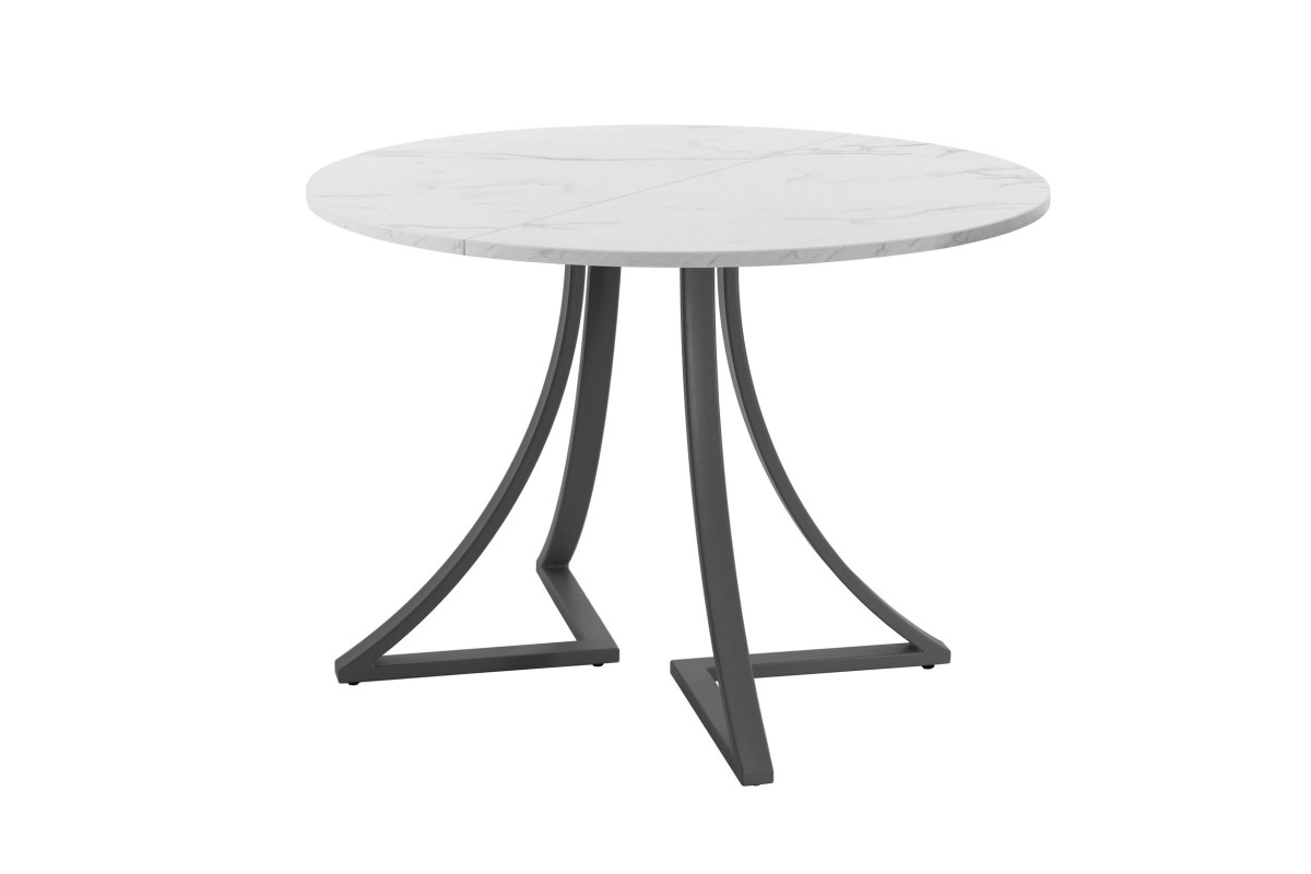 Обеденный стол AMC Elite (серии SLIM) / E24(800) D1 (графит/Мрамор Кристалл)