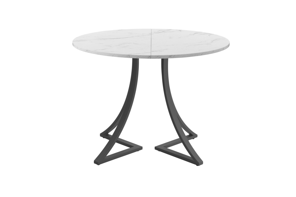 Обеденный стол AMC Elite (серии SLIM) / E24(800) D1 (графит/Мрамор Кристалл)