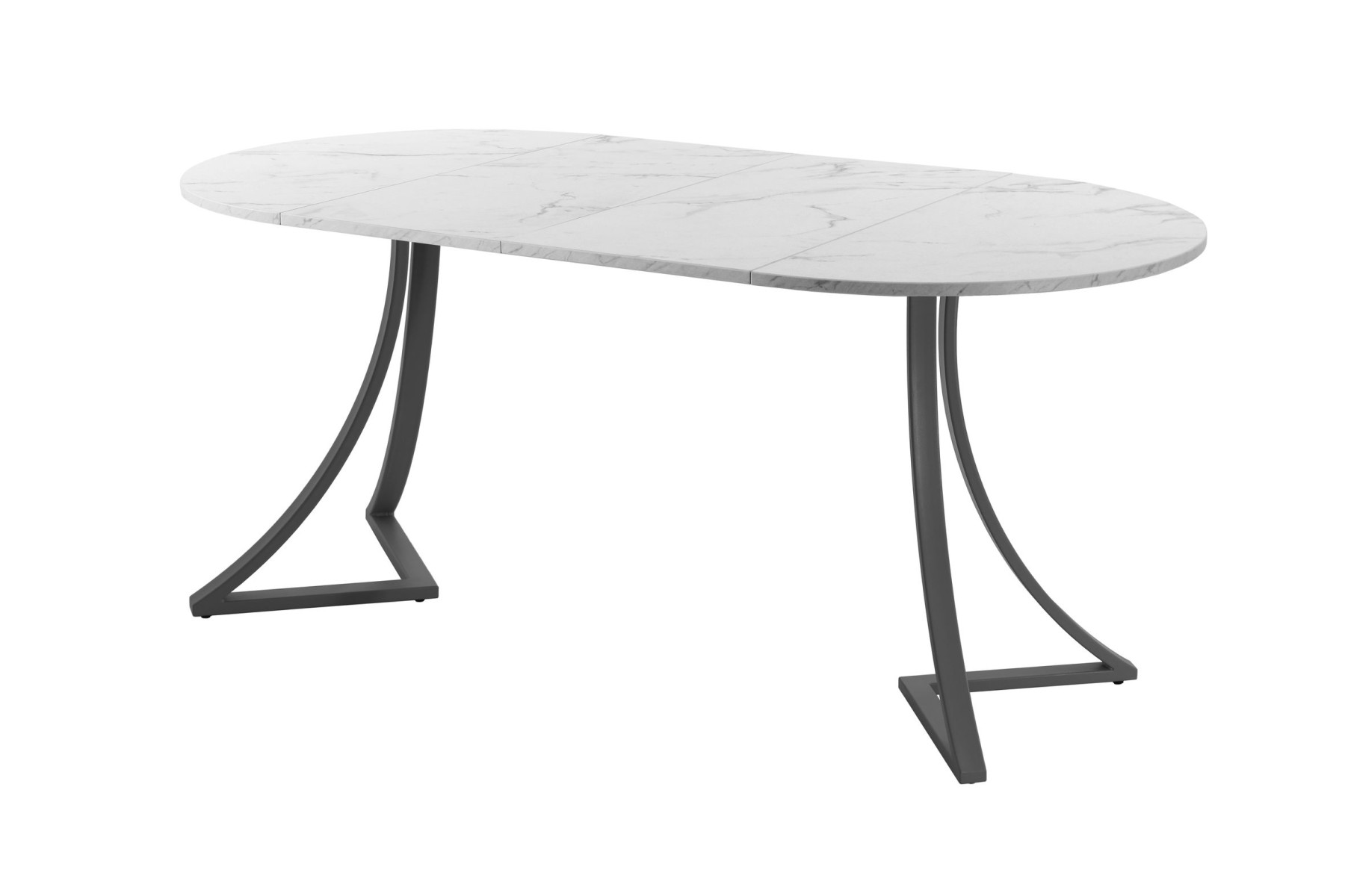 Обеденный стол AMC Elite (серии SLIM) / E24(800) D1 (графит/Мрамор Кристалл)