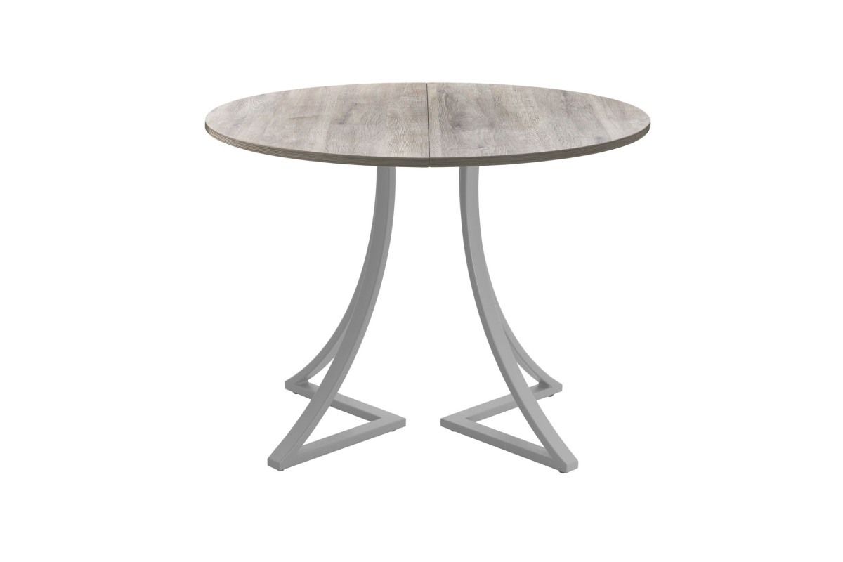 Обеденный стол AMC Elite (серии SLIM) / E24(800) D1 (серебро/Дуб Уайт-Ривер песочно-бежевый)