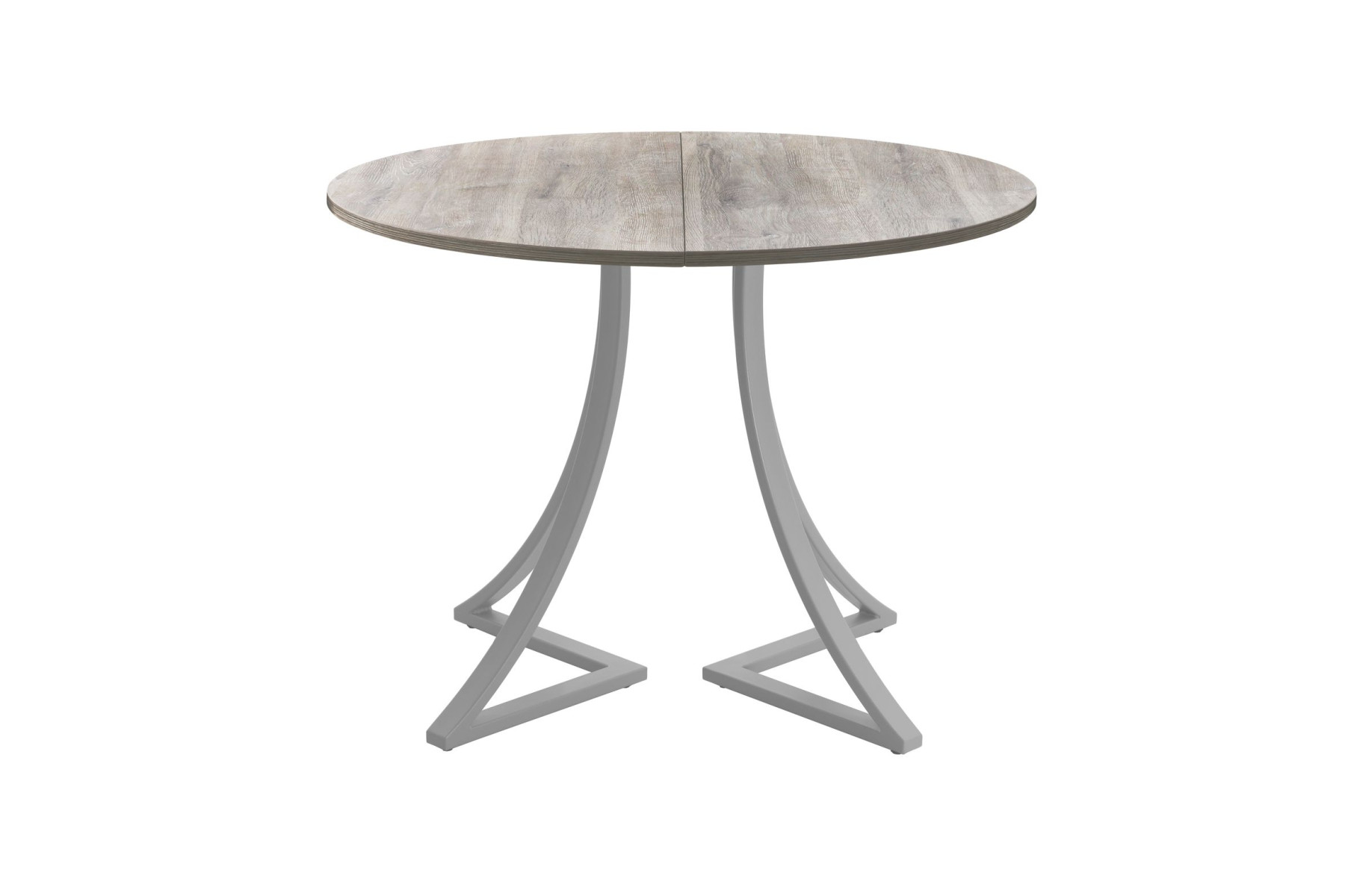 Обеденный стол AMC Elite (серии SLIM) / E24(900) D1 (серебро/Дуб Уайт-Ривер песочно-бежевый)