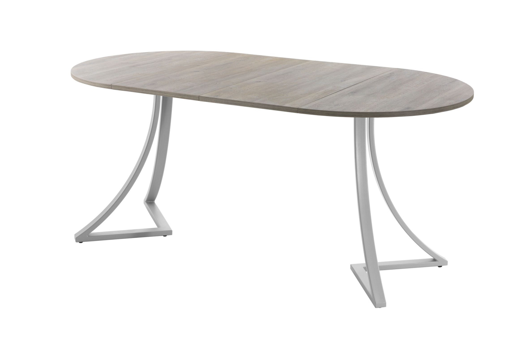 Обеденный стол AMC Elite (серии SLIM) / E24(900) D1 (серебро/Дуб Уайт-Ривер песочно-бежевый)