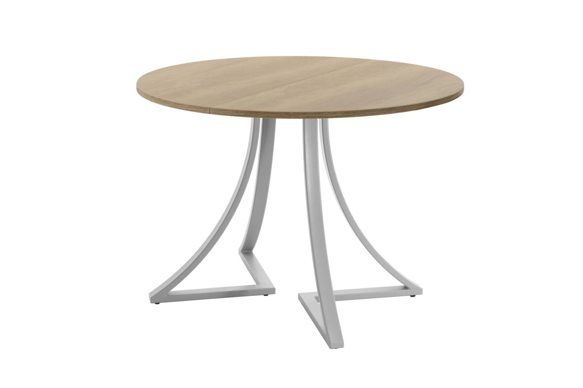 Обеденный стол AMC Elite (серии SLIM) / E24(900) D1 (серебро/Дуб Небраска Натуральный)