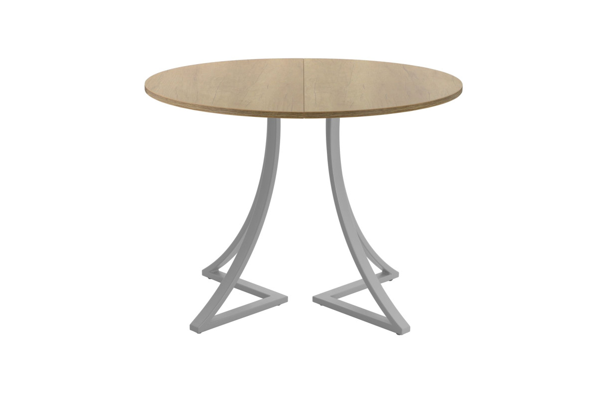 Обеденный стол AMC Elite (серии SLIM) / E24(900) D1 (серебро/Дуб Небраска Натуральный)