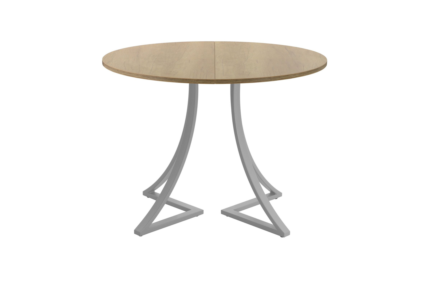 Обеденный стол AMC Elite (серии SLIM) / E24(900) D1 (серебро/Дуб Небраска Натуральный)