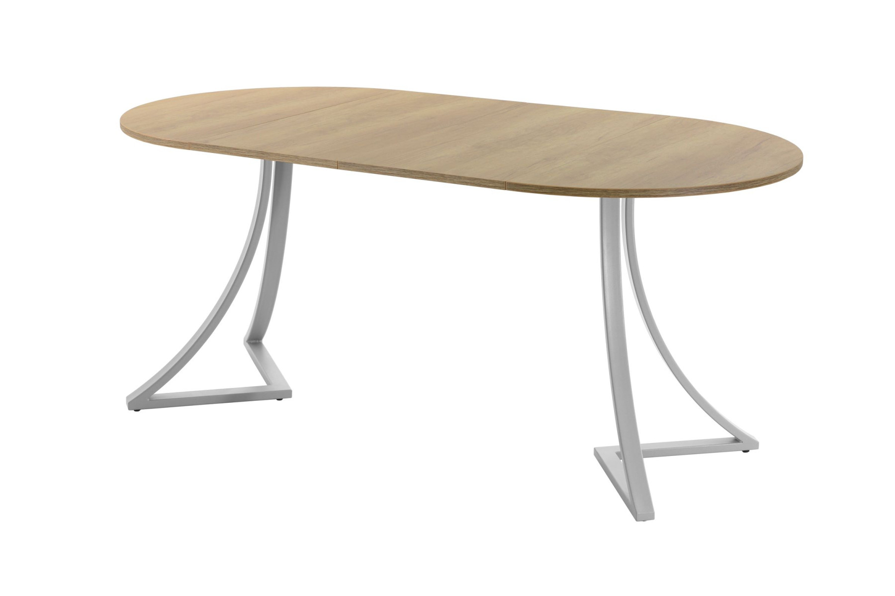 Обеденный стол AMC Elite (серии SLIM) / E24(900) D1 (серебро/Дуб Небраска Натуральный)