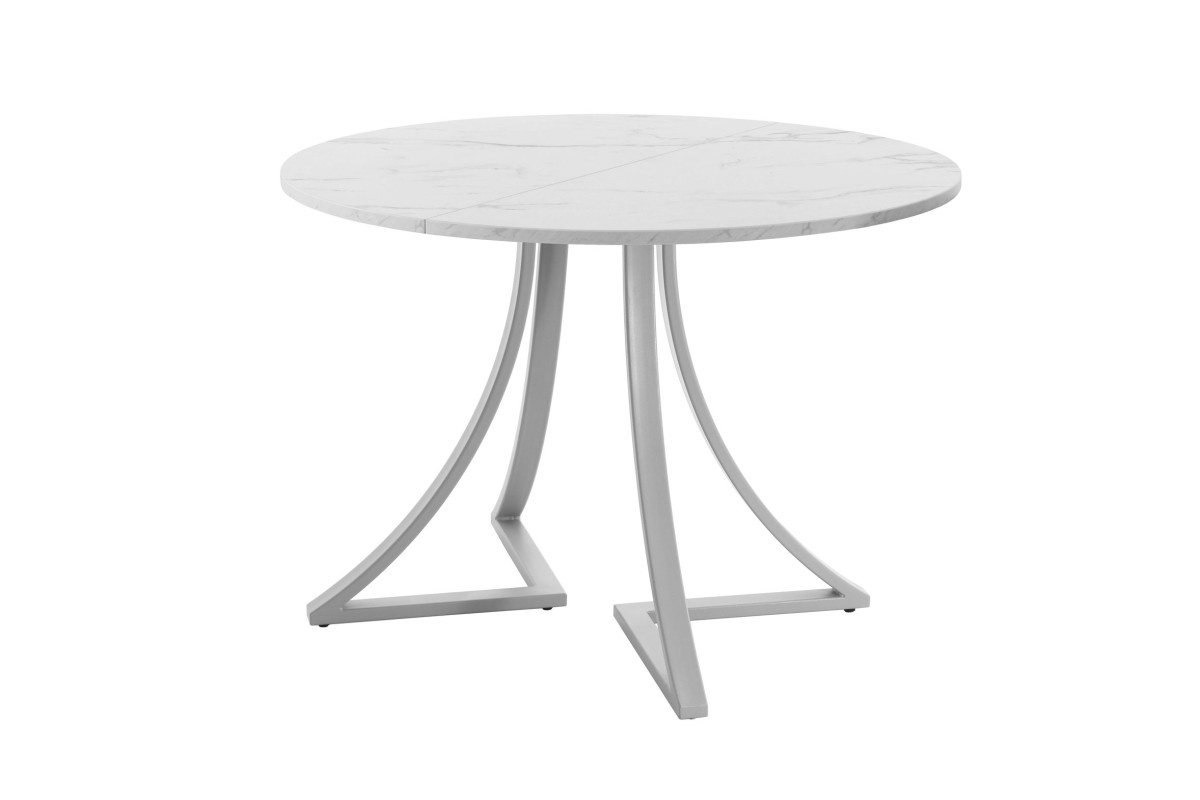 Обеденный стол AMC Elite (серии SLIM) / E24(900) D1 (серебро/Мрамор Кристалл)