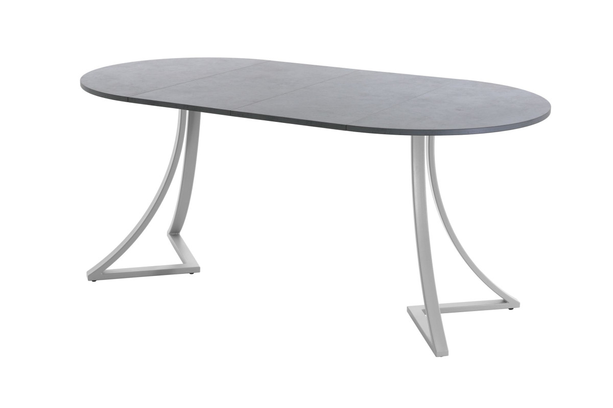 Обеденный стол AMC Elite (серии SLIM) / E24(800) D1 (серебро/Бетон Чикаго светло-серый)