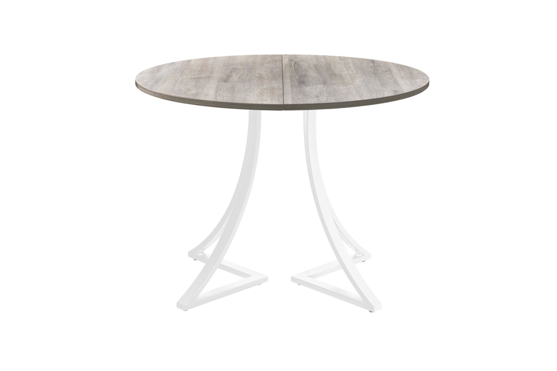 Обеденный стол AMC Elite (серии SLIM) / E24(800) D1 (белый/Дуб Уайт-Ривер песочно-бежевый)