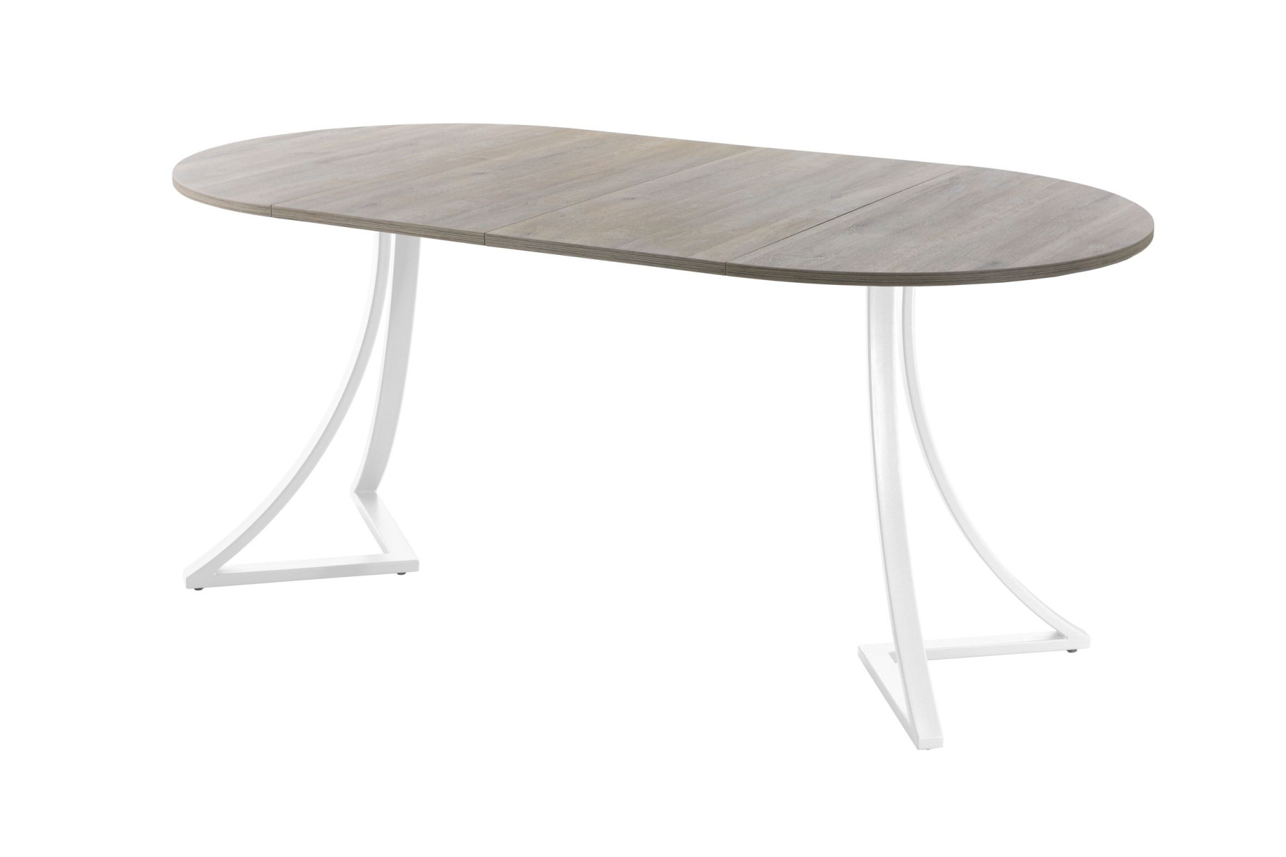 Обеденный стол AMC Elite (серии SLIM) / E24(800) D1 (белый/Дуб Уайт-Ривер песочно-бежевый)