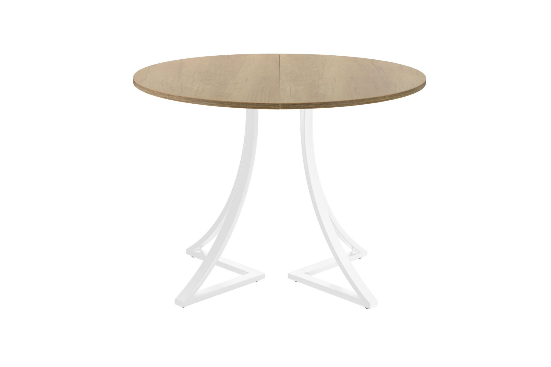 Обеденный стол AMC Elite (серии SLIM) / E24(900) D1 (белый/Дуб Небраска Натуральный)