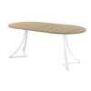 Обеденный стол AMC Elite (серии SLIM) / E24(900) D1 (белый/Дуб Небраска Натуральный)