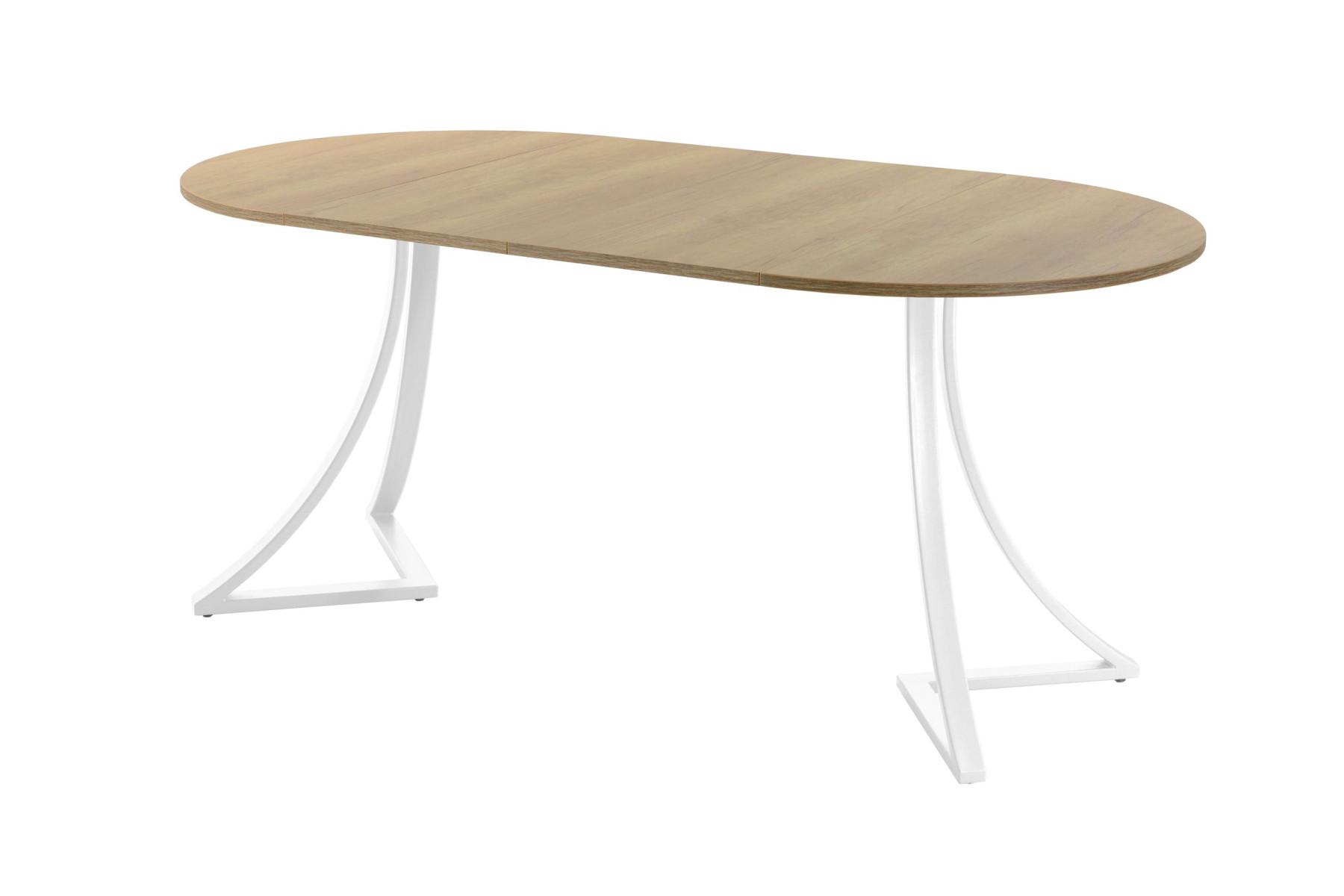 Обеденный стол AMC Elite (серии SLIM) / E24(900) D1 (белый/Дуб Небраска Натуральный)