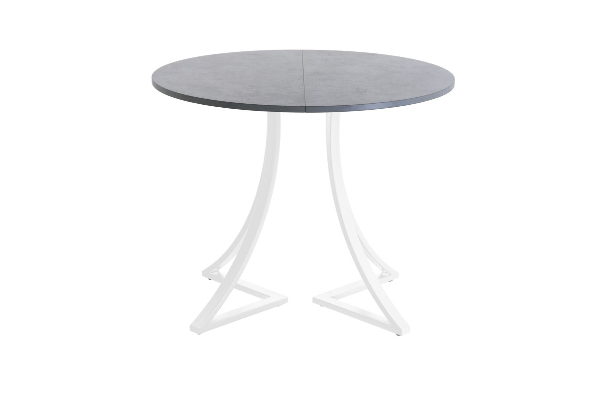 Обеденный стол AMC Elite (серии SLIM) / E24(900) D1 (белый/Бетон Чикаго светло-серый)