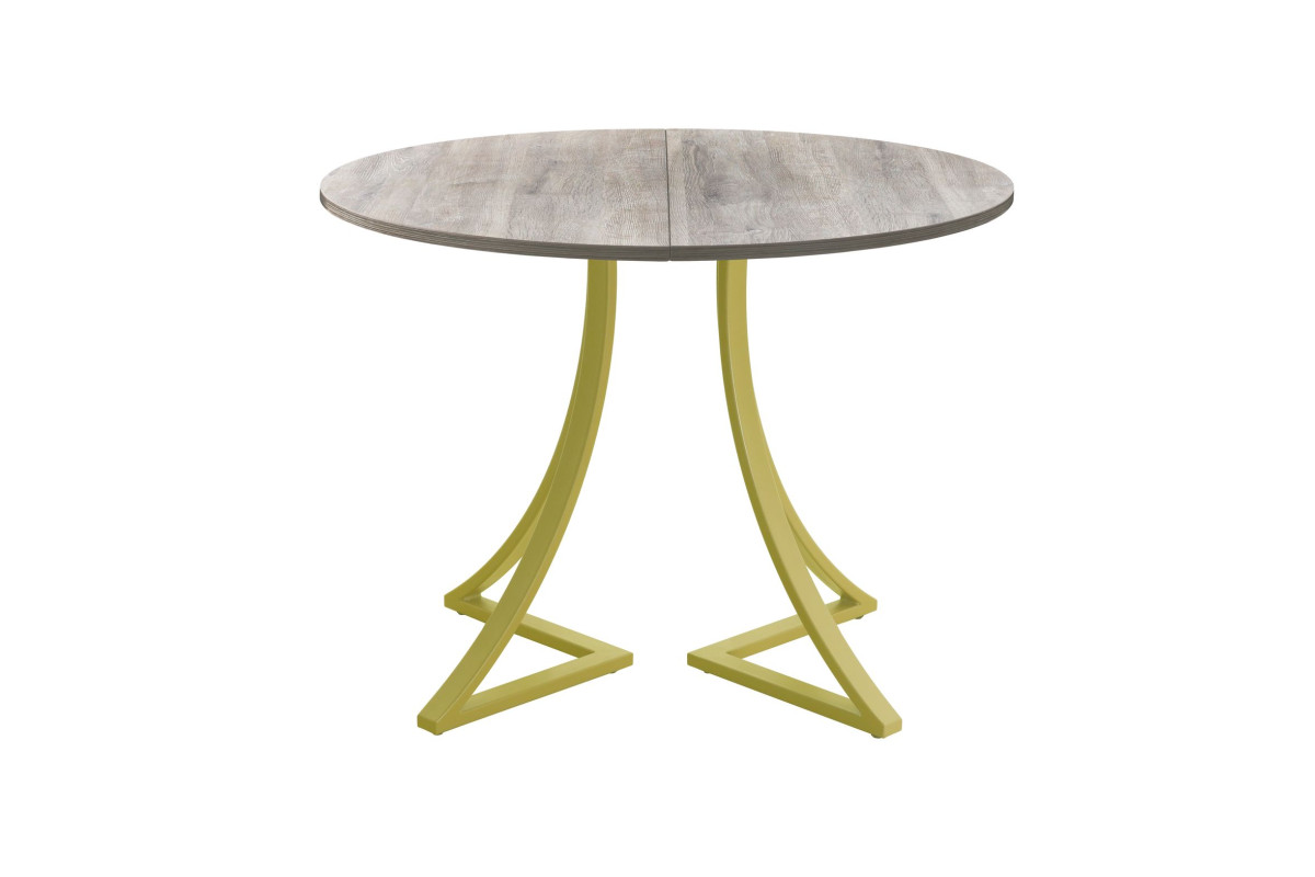 Обеденный стол AMC Elite (серии SLIM) / E24(900) D1 (золото/Дуб Уайт-Ривер песочно-бежевый)