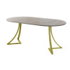 Обеденный стол AMC Elite (серии SLIM) / E24(900) D1 (золото/Дуб Уайт-Ривер песочно-бежевый)