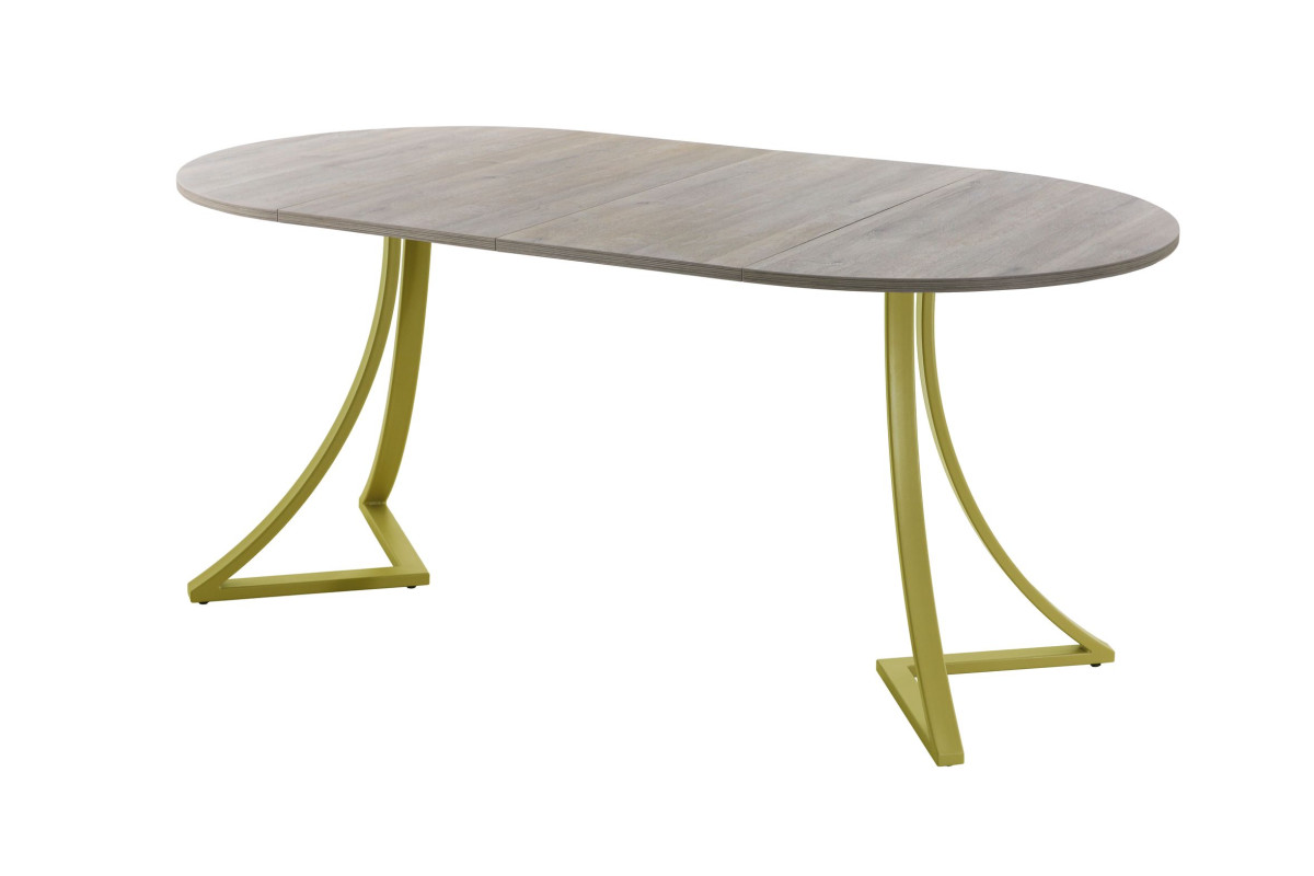 Обеденный стол AMC Elite (серии SLIM) / E24(900) D1 (золото/Дуб Уайт-Ривер песочно-бежевый)