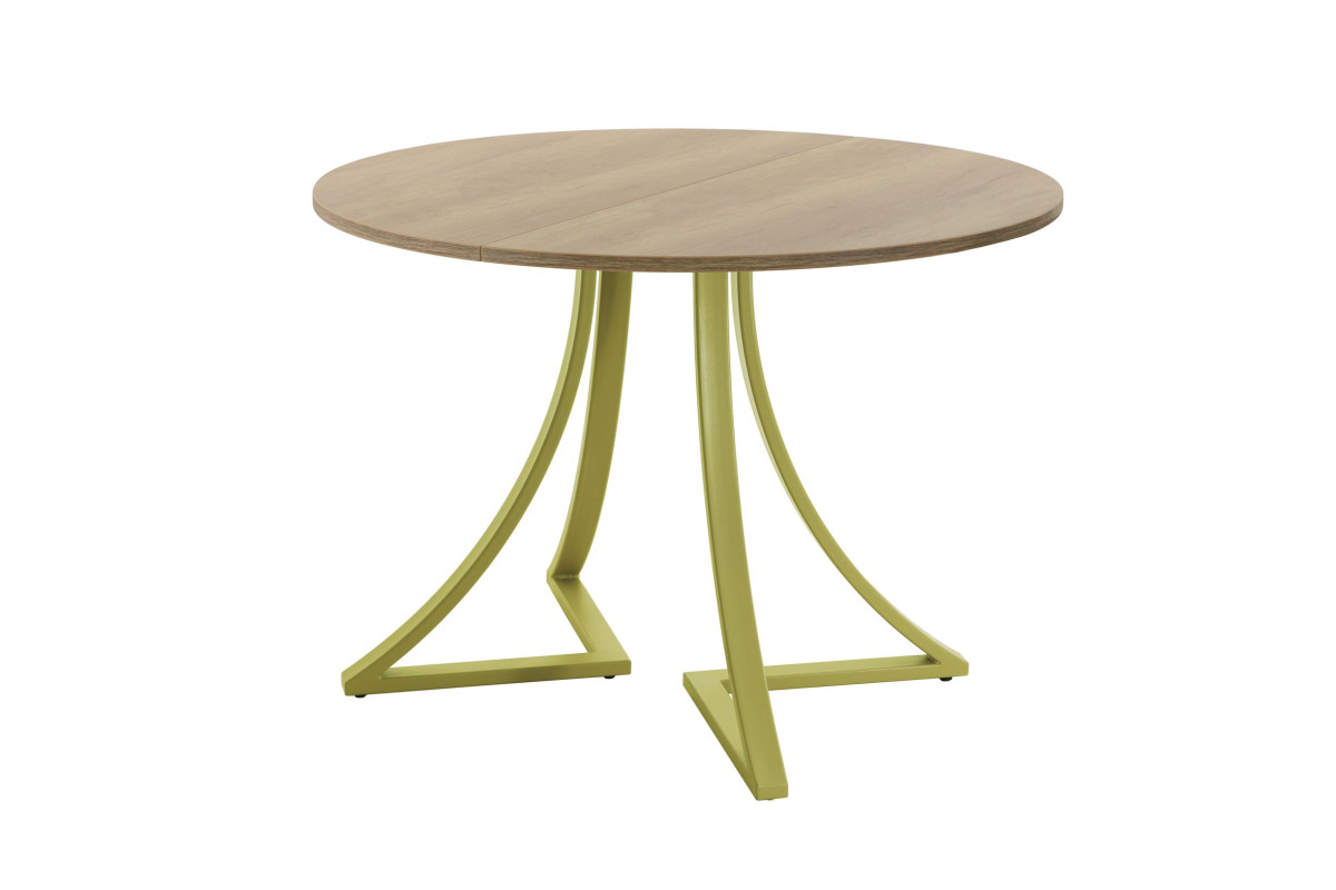 Обеденный стол AMC Elite (серии SLIM) / E24(900) D1 (золото/Дуб Небраска Натуральный)