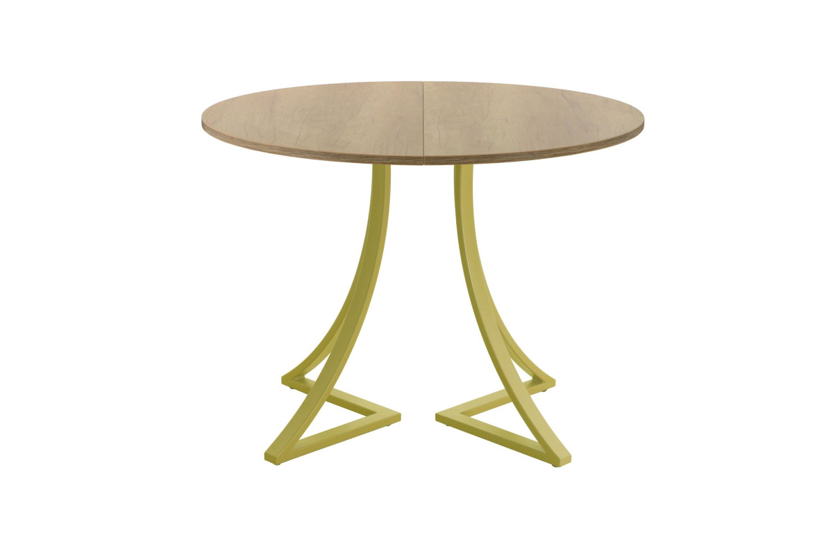 Обеденный стол AMC Elite (серии SLIM) / E24(900) D1 (золото/Дуб Небраска Натуральный)