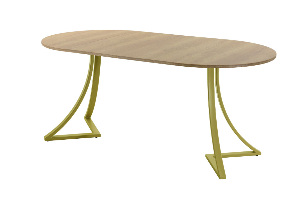 Обеденный стол AMC Elite (серии SLIM) / E24(900) D1 (золото/Дуб Небраска Натуральный)