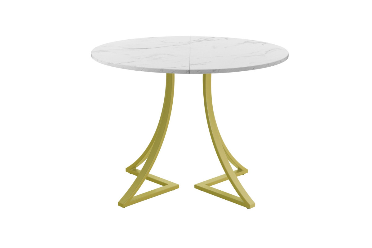 Обеденный стол AMC Elite (серии SLIM) / E24(900) D1 (золото/Мрамор Кристалл)