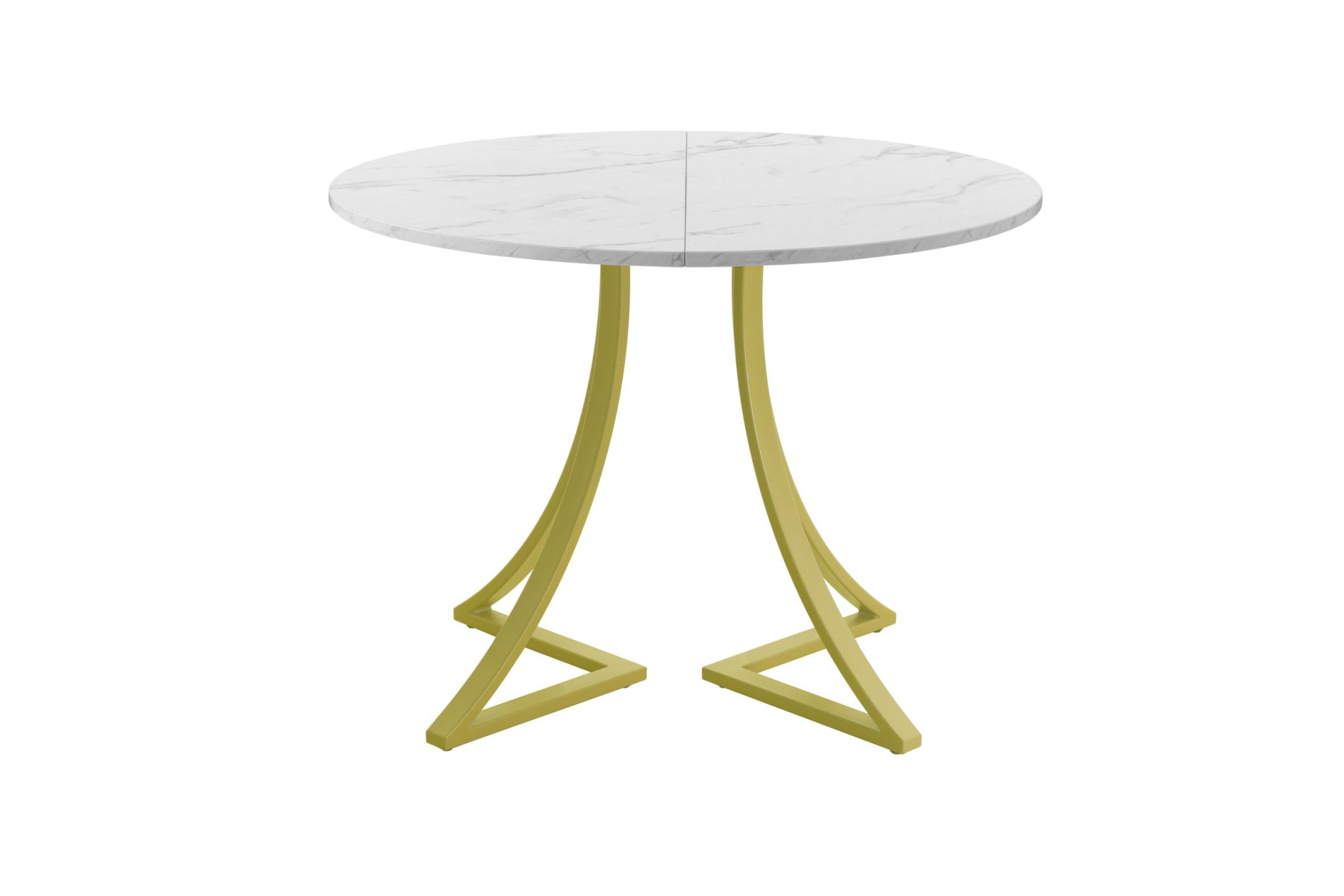 Обеденный стол AMC Elite (серии SLIM) / E24(800) D1 (золото/Мрамор Кристалл)