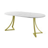 Обеденный стол AMC Elite (серии SLIM) / E24(900) D1 (золото/Мрамор Кристалл)