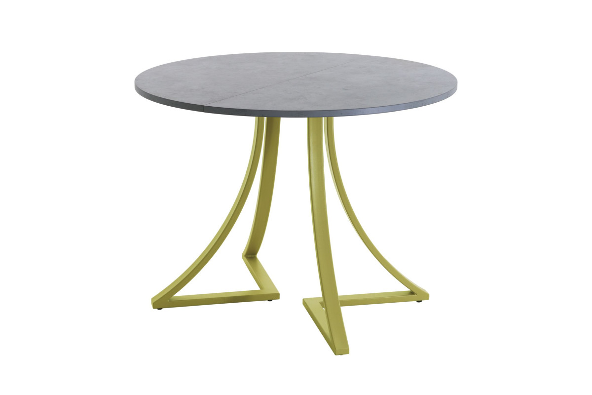 Обеденный стол AMC Elite (серии SLIM) / E24(800) D1 (золото/Бетон Чикаго светло-серый)