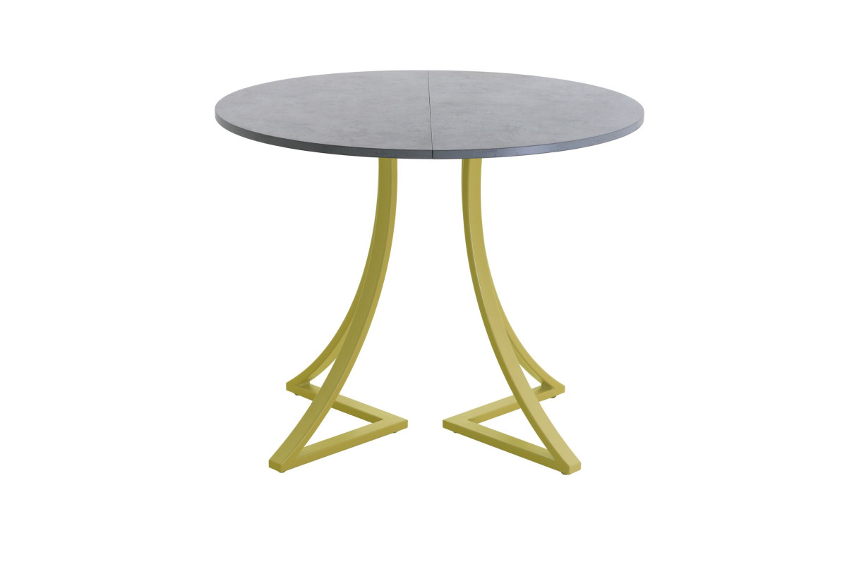 Обеденный стол AMC Elite (серии SLIM) / E24(800) D1 (золото/Бетон Чикаго светло-серый)