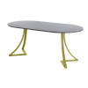 Обеденный стол AMC Elite (серии SLIM) / E24(800) D1 (золото/Бетон Чикаго светло-серый)