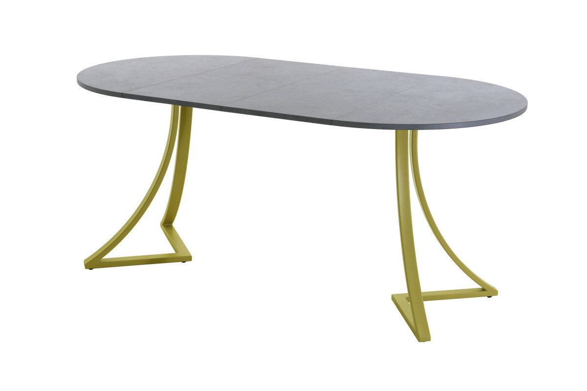 Обеденный стол AMC Elite (серии SLIM) / E24(800) D1 (золото/Бетон Чикаго светло-серый)