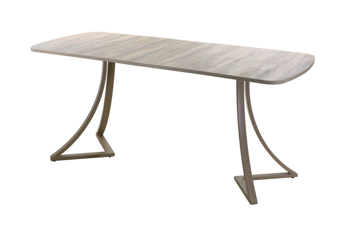 Обеденный стол AMC Elite (серии SLIM) / E24(1100) D2 (капучино/Дуб Уайт-Ривер песочно-бежевый)