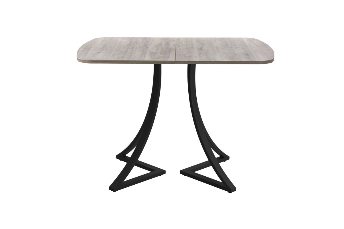 Обеденный стол AMC Elite (серии SLIM) / E24(1100) D2 (черный/Дуб Уайт-Ривер песочно-бежевый)