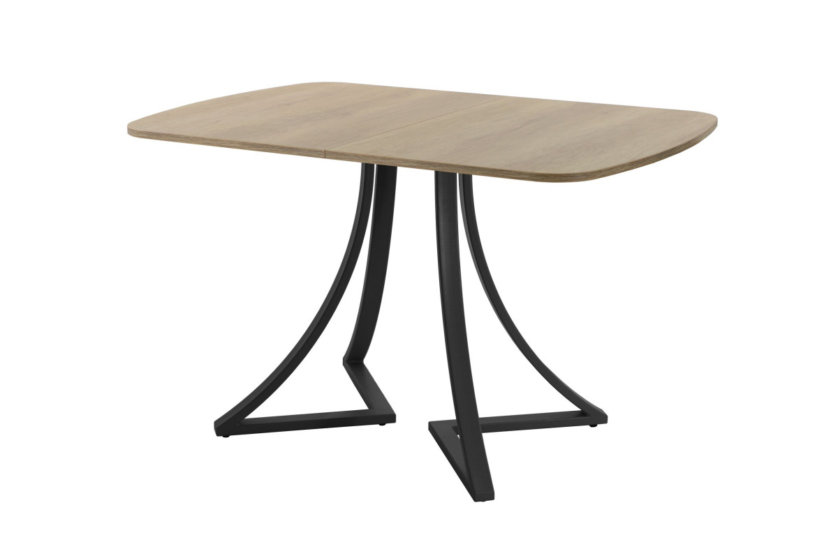 Обеденный стол AMC Elite (серии SLIM) / E24(1100) D2 (черный/Дуб Небраска Натуральный)
