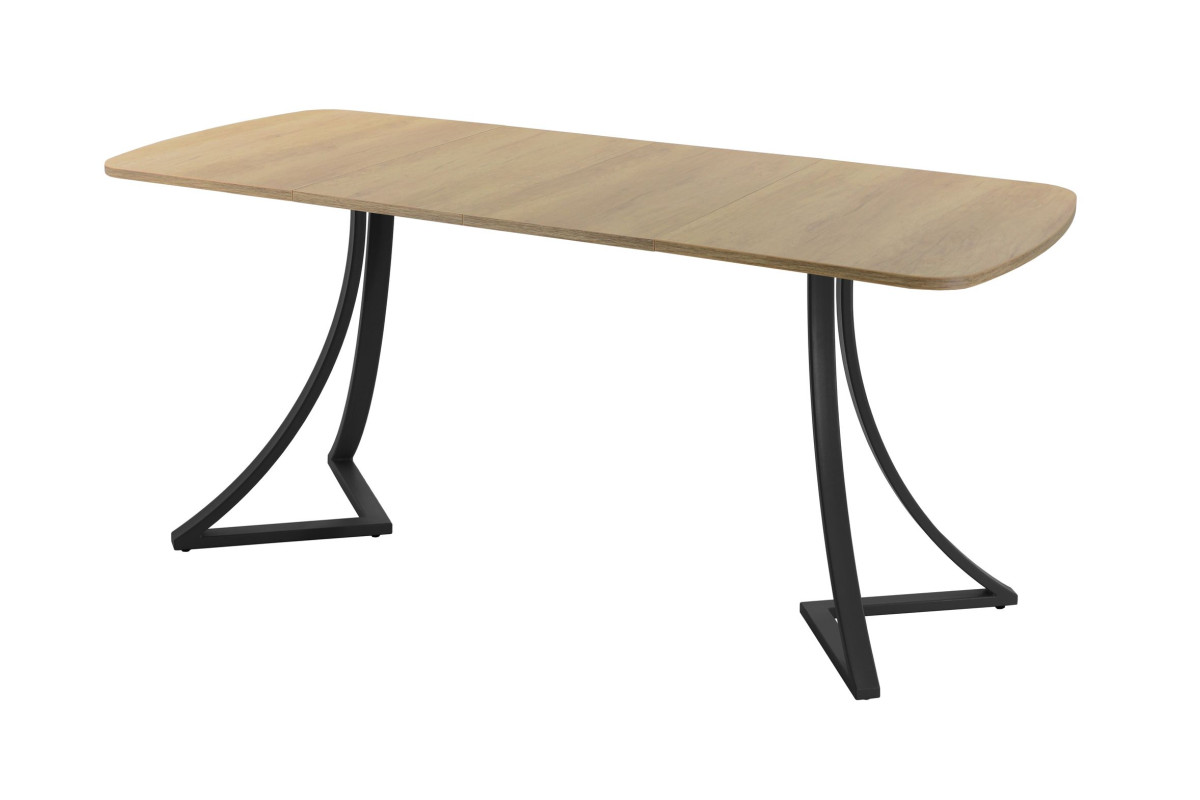 Обеденный стол AMC Elite (серии SLIM) / E24(1100) D2 (черный/Дуб Небраска Натуральный)