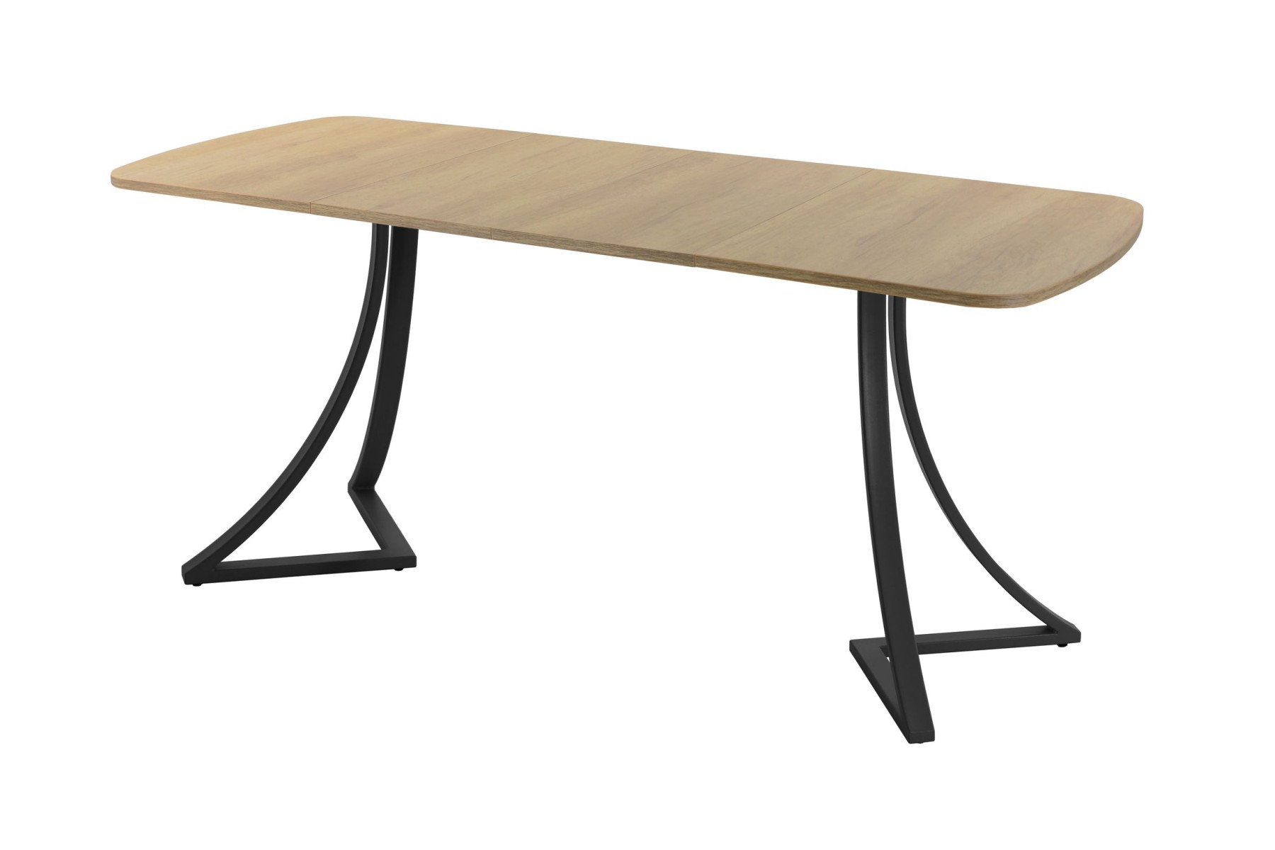 Обеденный стол AMC Elite (серии SLIM) / E24(1100) D2 (черный/Дуб Небраска Натуральный)