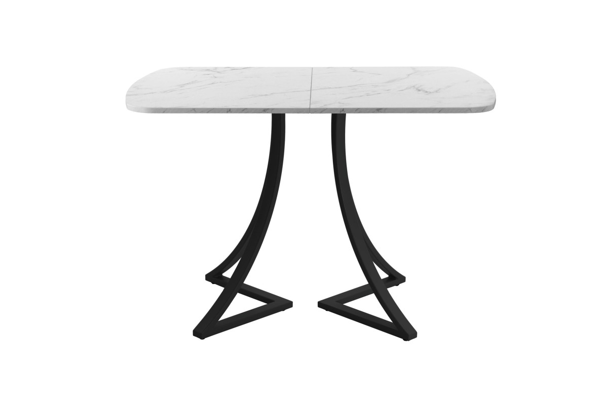 Обеденный стол AMC Elite (серии SLIM) / E24(1200) D2 (черный/Мрамор Кристалл)