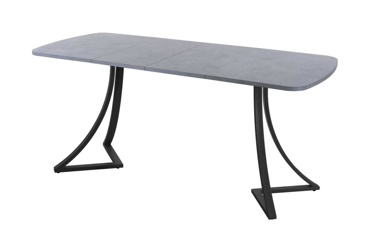 Обеденный стол AMC Elite (серии SLIM) / E24(1100) D2 (черный/Бетон Чикаго светло-серый)