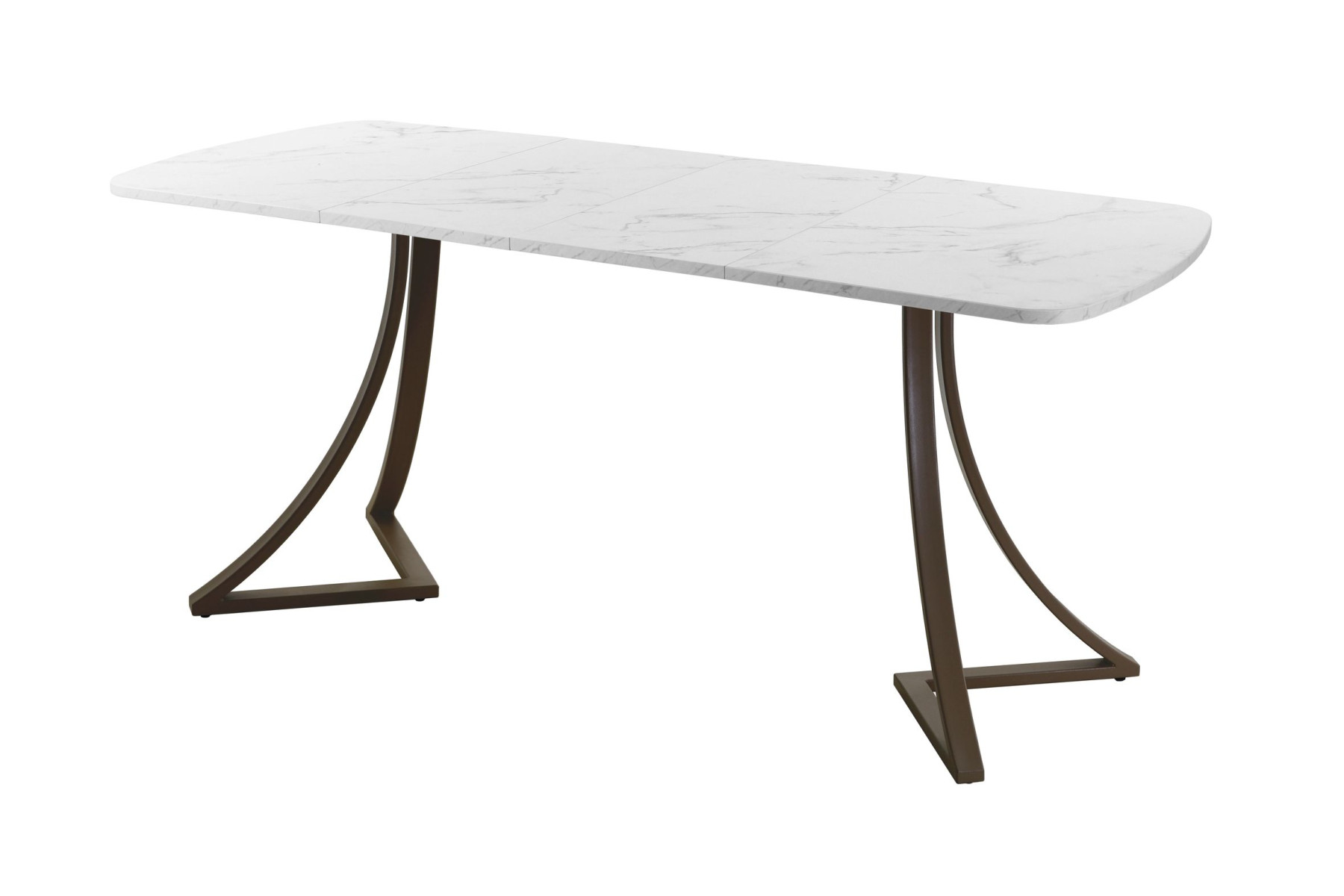 Обеденный стол AMC Elite (серии SLIM) / E24(1100) D2 (коричневый/Мрамор Кристалл)