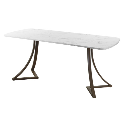 Обеденный стол AMC Elite (серии SLIM) / E24(1200) D2 (коричневый/Мрамор Кристалл)