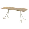 Обеденный стол AMC Elite (серии SLIM) / E24(1200) D2 (бежевый/Дуб Небраска Натуральный)