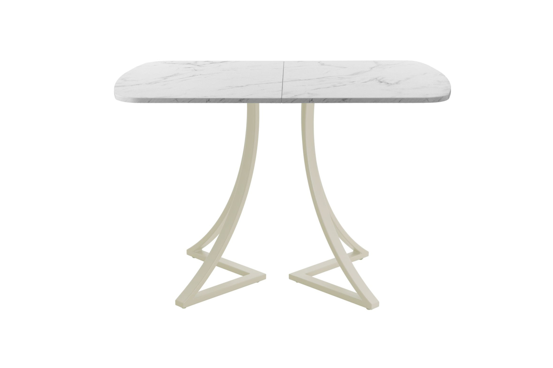 Обеденный стол AMC Elite (серии SLIM) / E24(1200) D2 (бежевый/Мрамор Кристалл)