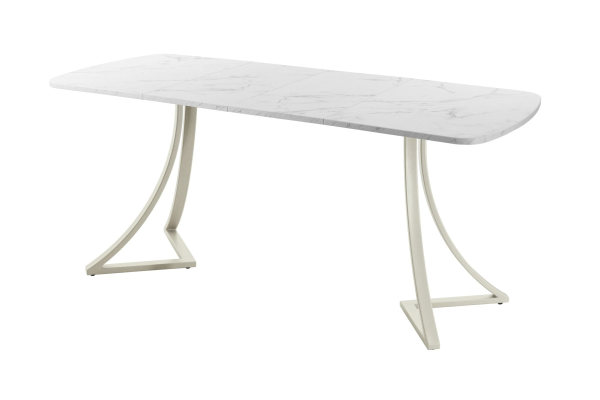 Обеденный стол AMC Elite (серии SLIM) / E24(1200) D2 (бежевый/Мрамор Кристалл)