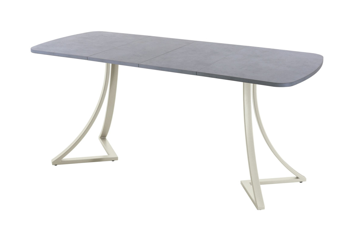 Обеденный стол AMC Elite (серии SLIM) / E24(1200) D2 (бежевый/Бетон Чикаго светло-серый)