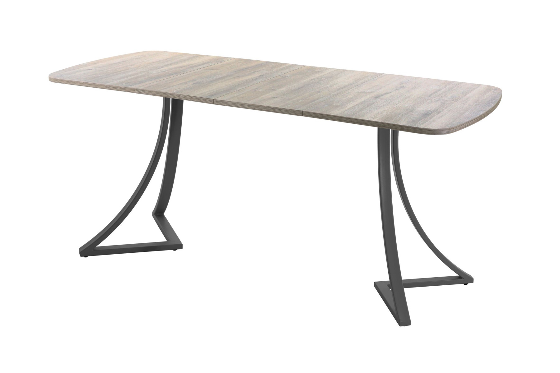 Обеденный стол AMC Elite (серии SLIM) / E24(1100) D2 (графит/Дуб Уайт-Ривер песочно-бежевый)