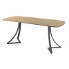 Обеденный стол AMC Elite (серии SLIM) / E24(1100) D2 (графит/Дуб Небраска Натуральный)