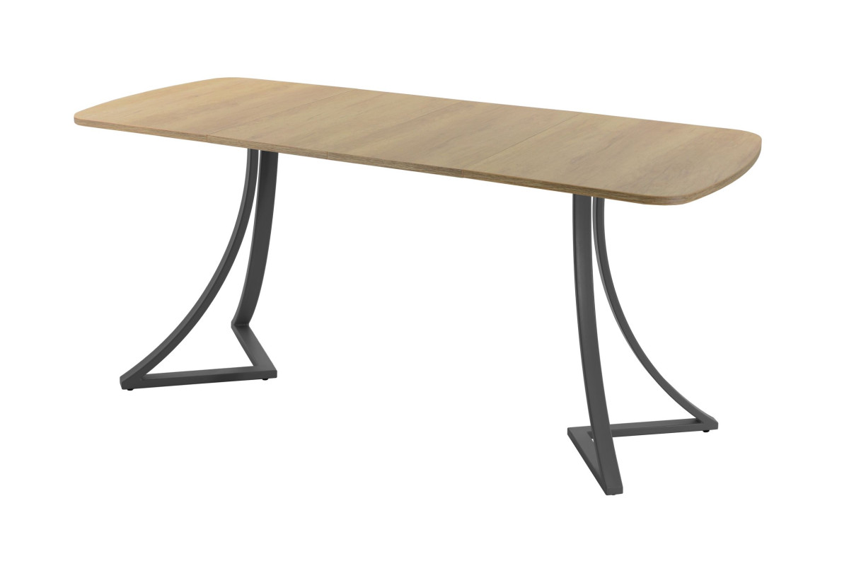 Обеденный стол AMC Elite (серии SLIM) / E24(1100) D2 (графит/Дуб Небраска Натуральный)