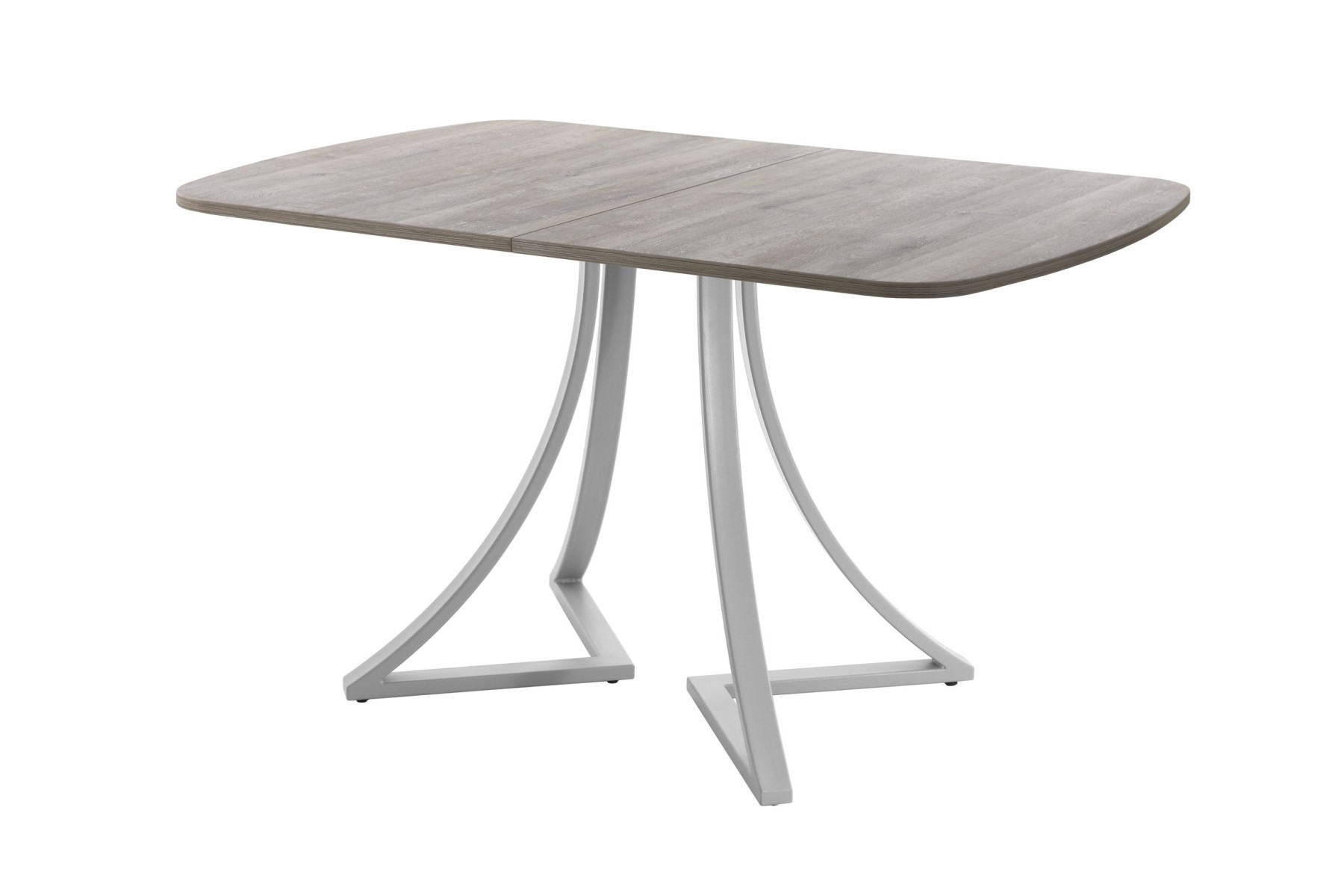 Обеденный стол AMC Elite (серии SLIM) / E24(1100) D2 (серебро/Дуб Уайт-Ривер песочно-бежевый)