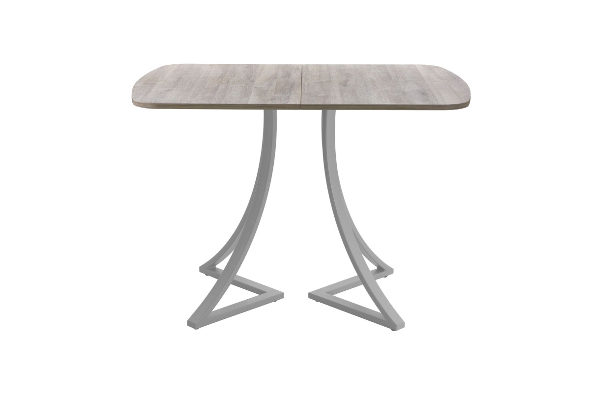 Обеденный стол AMC Elite (серии SLIM) / E24(1100) D2 (серебро/Дуб Уайт-Ривер песочно-бежевый)