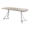 Обеденный стол AMC Elite (серии SLIM) / E24(1100) D2 (серебро/Дуб Уайт-Ривер песочно-бежевый)